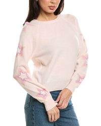 Brodie Cashmere Brodie Cashmere Star Dust Sleeve Crewneck Cashmere Sweater