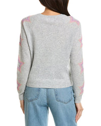 Brodie Cashmere Brodie Cashmere Star Dust Sleeve Crewneck Cashmere Sweater