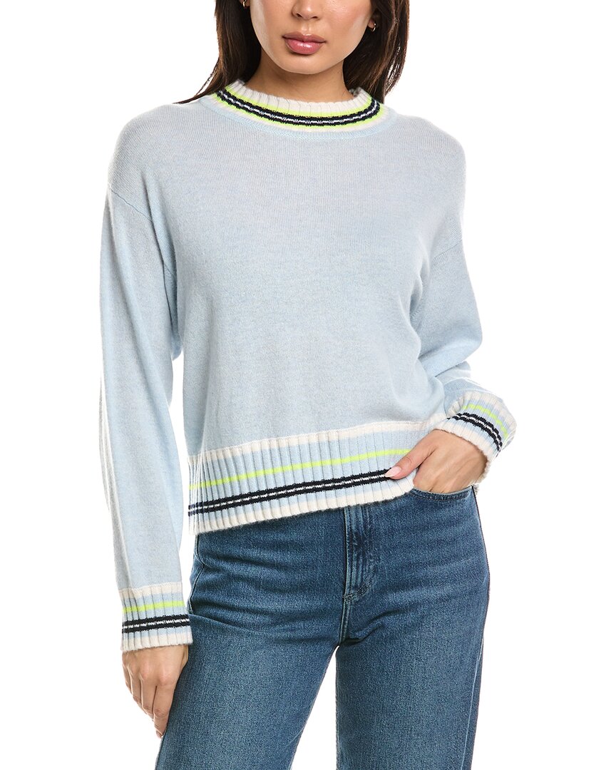 Brodie Cashmere Brodie Cashmere Stitchy Trim Crewneck Cashmere Sweater