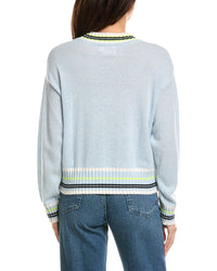Brodie Cashmere Brodie Cashmere Stitchy Trim Crewneck Cashmere Sweater