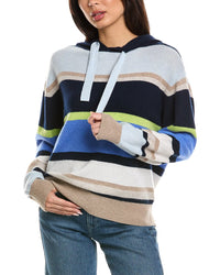 Brodie Cashmere Brodie Cashmere Striped Cashmere Hoodie
