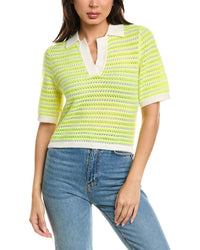 Brodie Cashmere Brodie Cashmere Suzie Stitch Cashmere Polo Cashmere Sweater