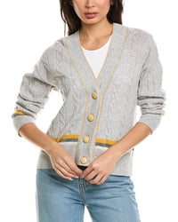 Brodie Cashmere Brodie Cashmere Varsity Cable Cashmere Cardigan