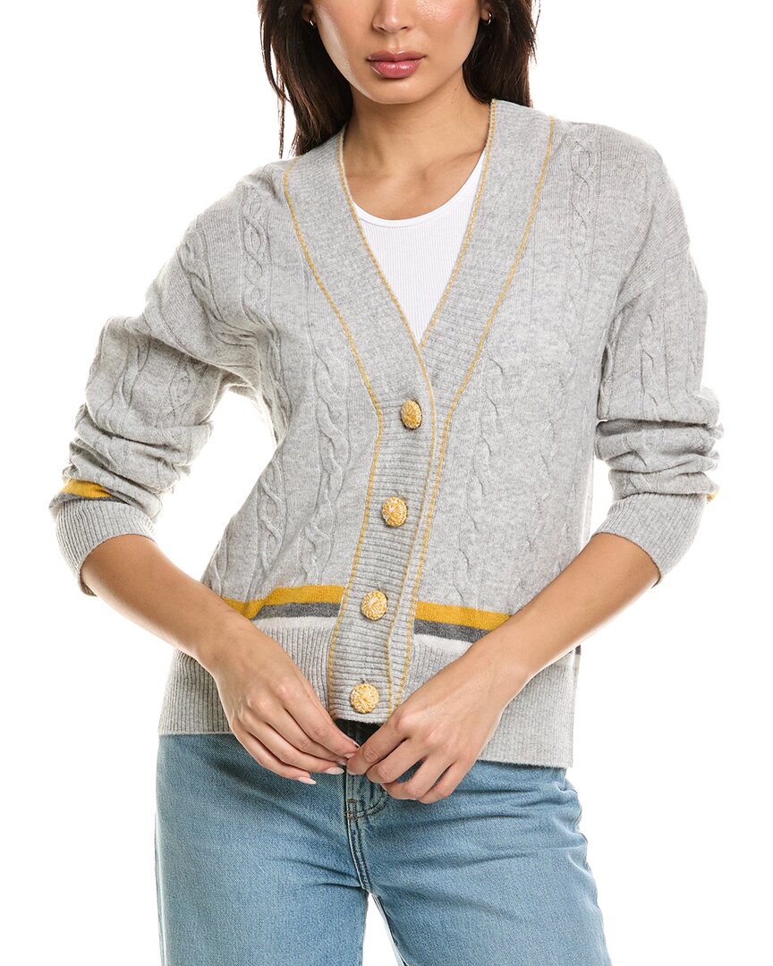 Brodie Cashmere Brodie Cashmere Varsity Cable Cashmere Cardigan