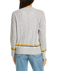 Brodie Cashmere Brodie Cashmere Varsity Cable Cashmere Cardigan