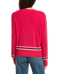 Brodie Cashmere Brodie Cashmere Varsity Cable Crewneck Cashmere Sweater
