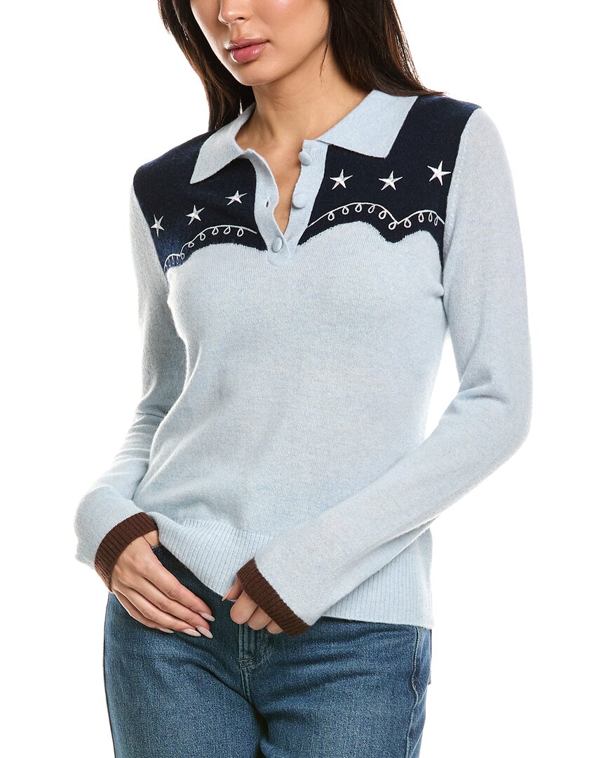 Brodie Cashmere Brodie Cashmere Willow Western Polo Cashmere Sweater