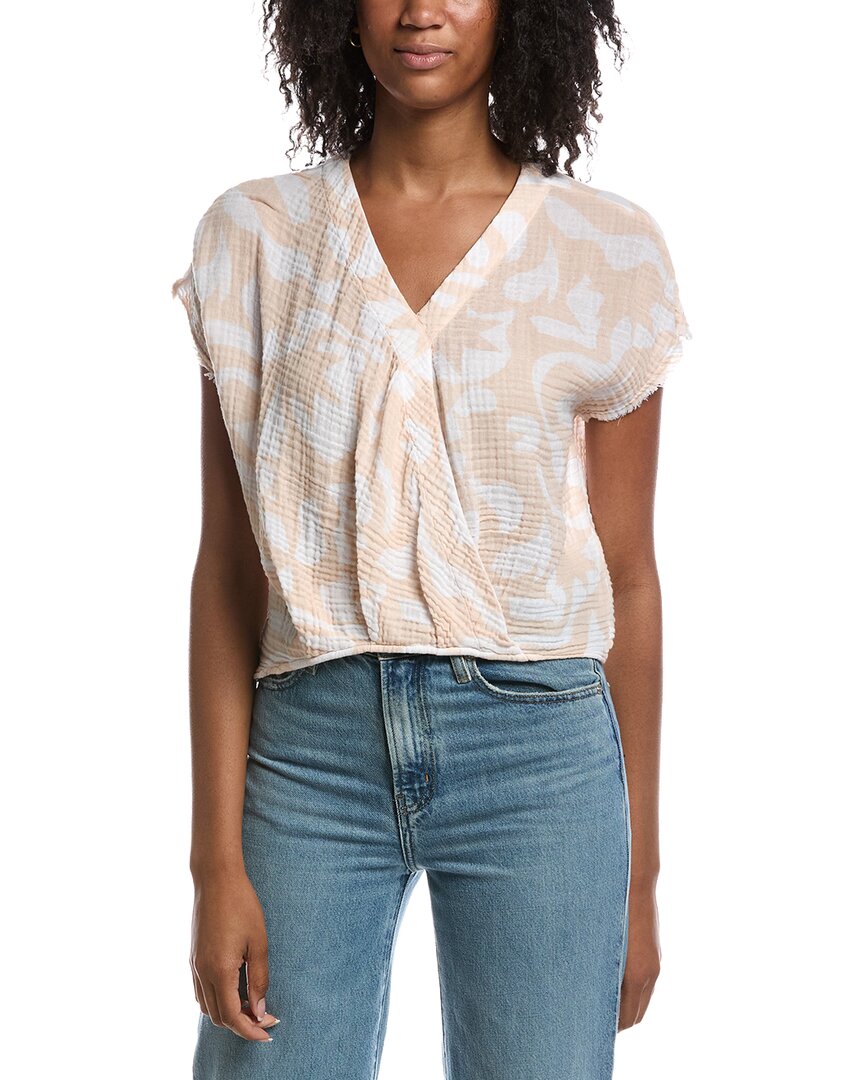 Michael Stars Michael Stars Evie Printed Faux Wrap Top
