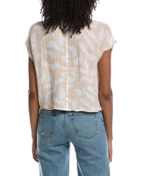 Michael Stars Michael Stars Evie Printed Faux Wrap Top