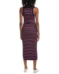Michael Stars Michael Stars Wren Striped Ruched Midi Dress