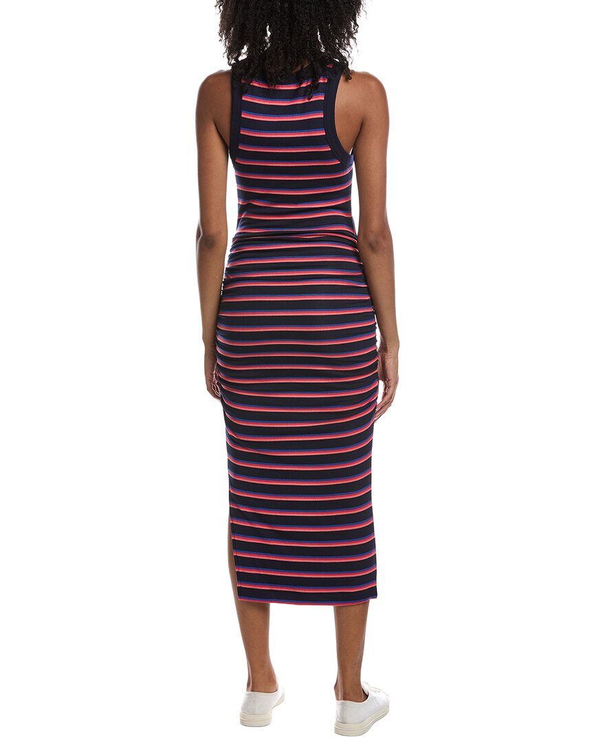 Michael Stars Michael Stars Wren Striped Ruched Midi Dress