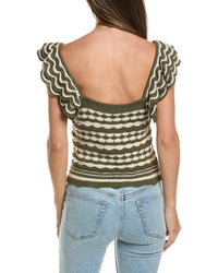 Autumn Cashmere 2-Tone Knit Tank Top