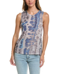 Autumn Cashmere Autumn Cashmere Distressed Printed Top