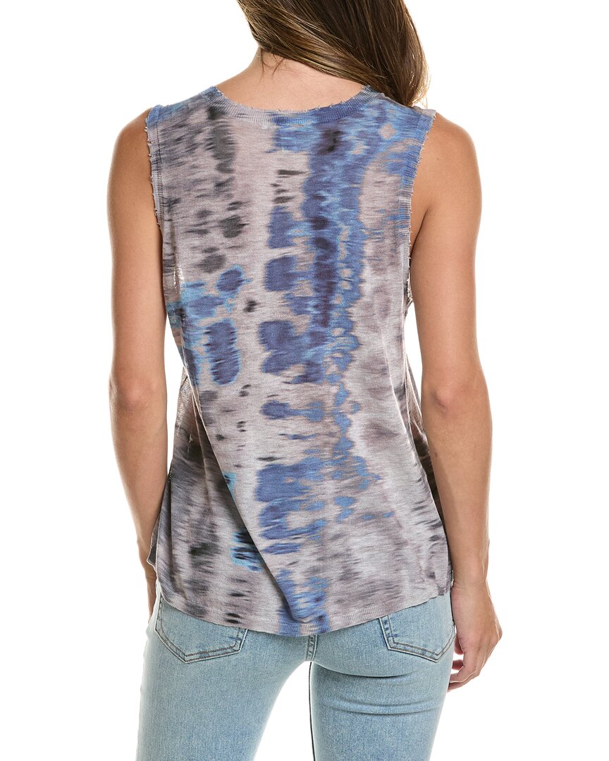 Autumn Cashmere Autumn Cashmere Distressed Printed Top
