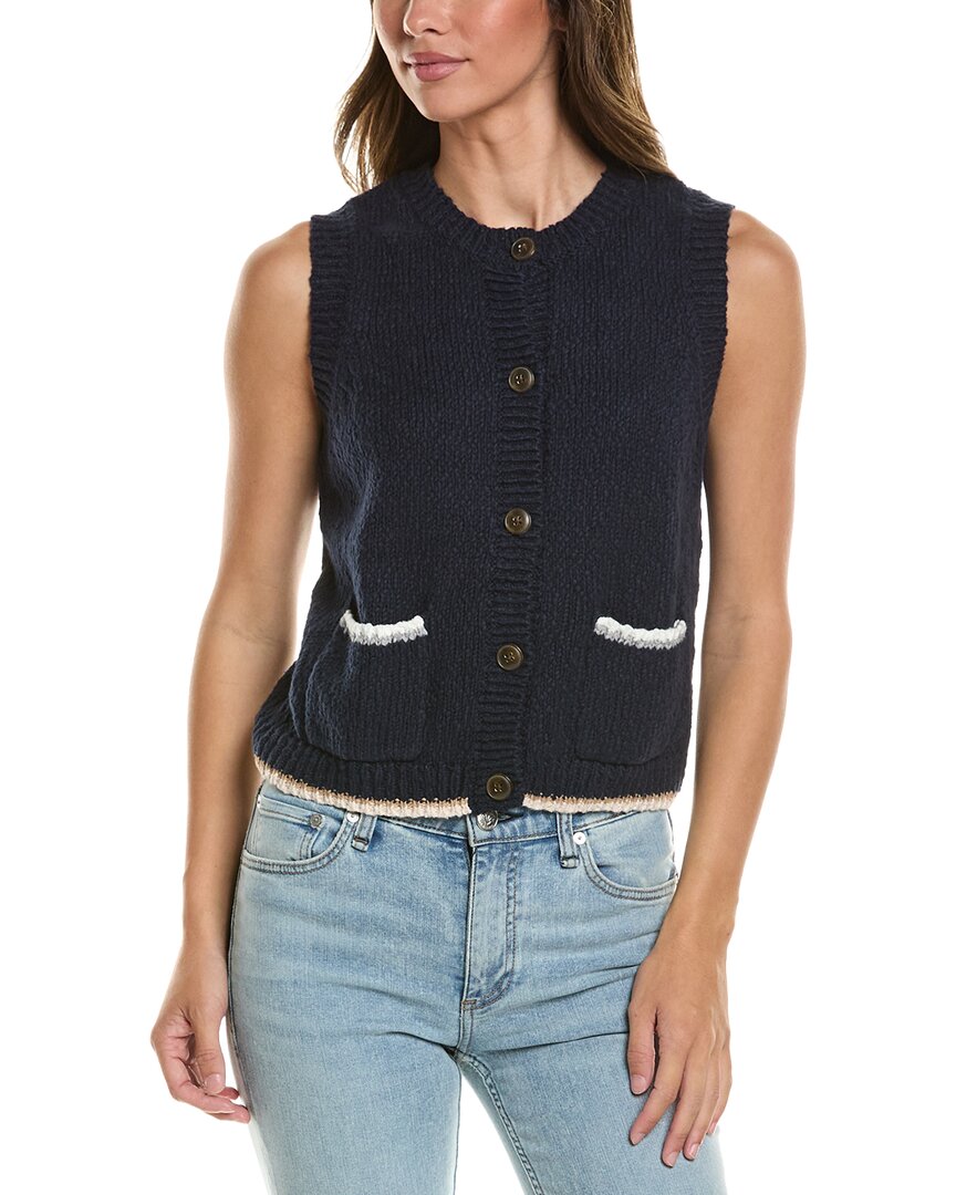 Autumn Cashmere Autumn Cashmere Contrast Knit Vest