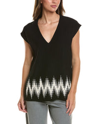 Autumn Cashmere Autumn Cashmere Chevron Border Stitch Top