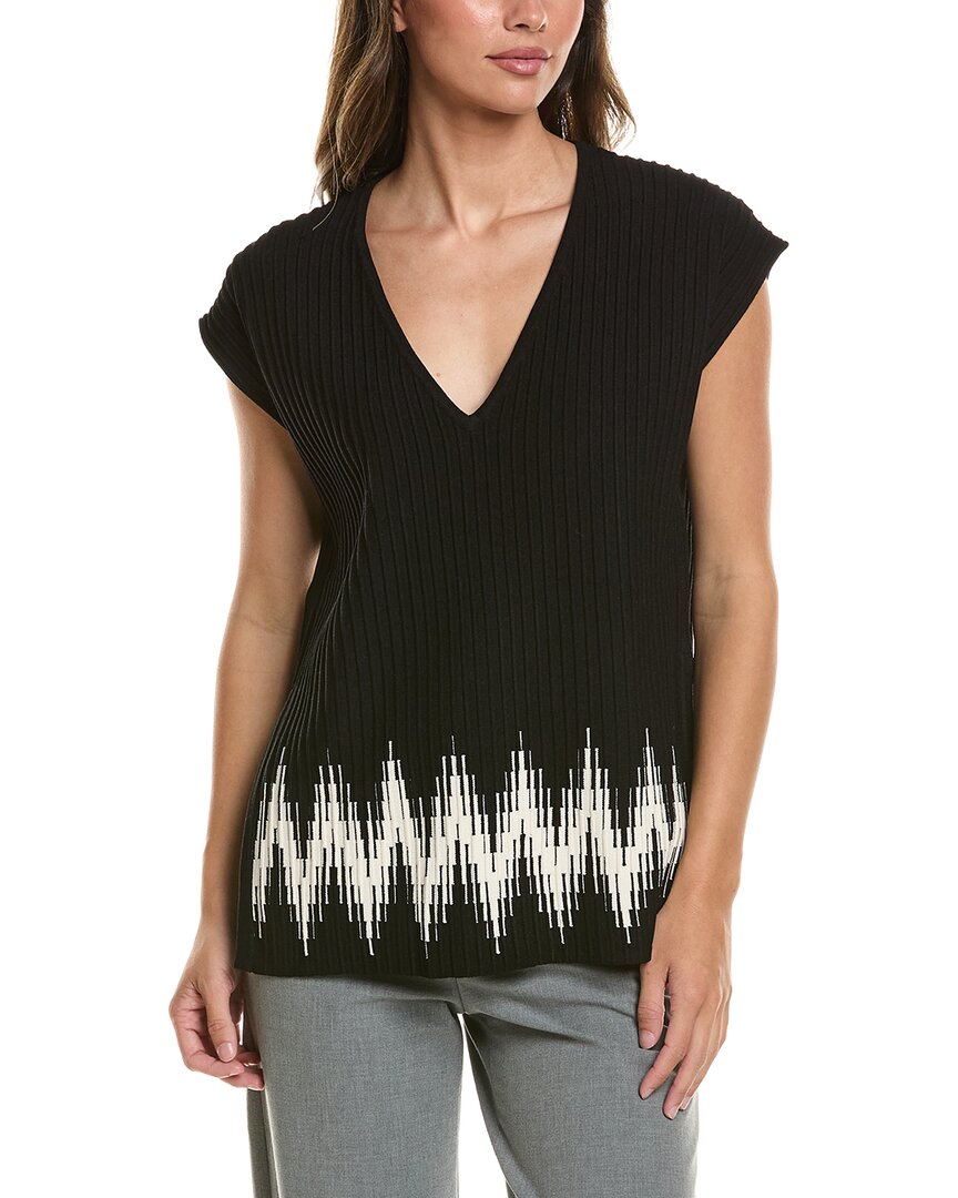 Autumn Cashmere Autumn Cashmere Chevron Border Stitch Top