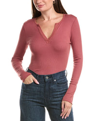 Michael Stars Michael Stars Salem Mixed Henley Top