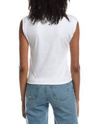 Michael Stars Michael Stars Ester Power Shoulder Polo Shirt