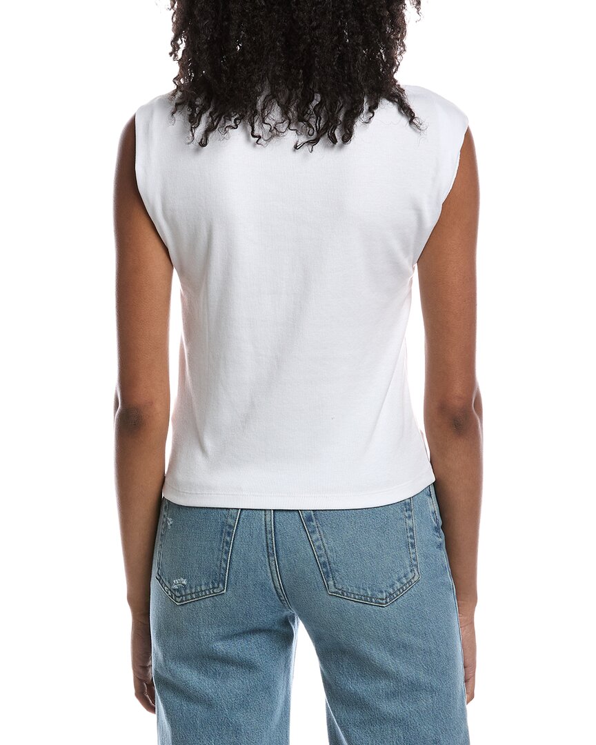 Michael Stars Michael Stars Ester Power Shoulder Polo Shirt