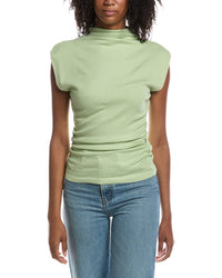 Michael Stars Michael Stars Amara Mock Neck Powershoulder Top