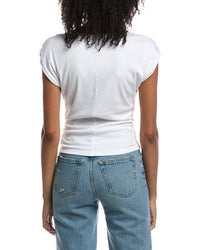 Michael Stars Michael Stars Joni Crewneck Power Shoulder Top