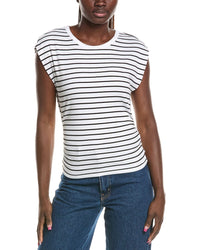Michael Stars Michael Stars Joni Crewneck Power Shoulder Top