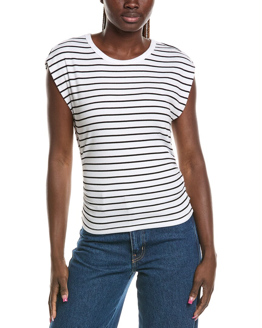 Michael Stars Michael Stars Joni Crewneck Power Shoulder Top