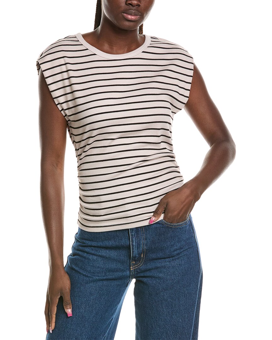 Michael Stars Michael Stars Joni Crewneck Power Shoulder Top