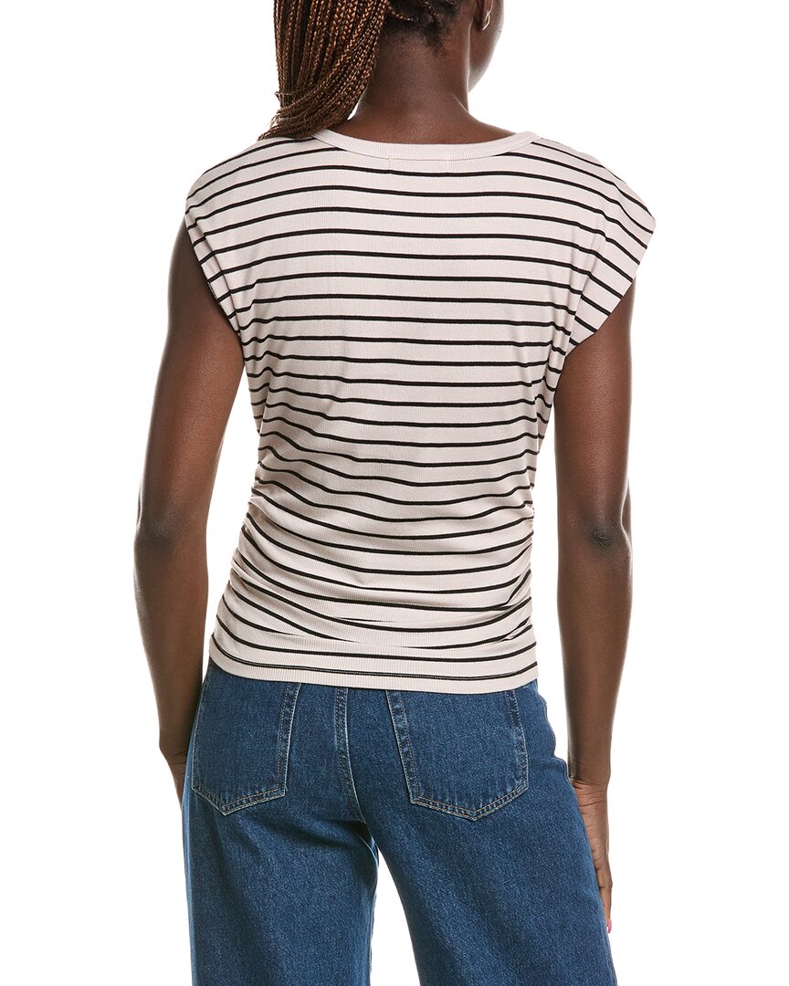 Michael Stars Michael Stars Joni Crewneck Power Shoulder Top