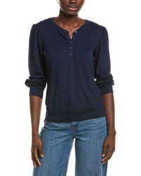 Michael Stars Sophy Puff Sleeve Henley T-Shirt