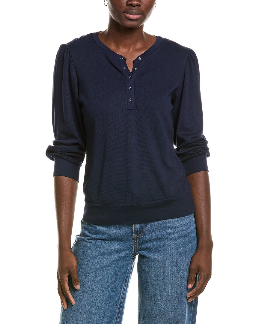 Michael Stars Sophy Puff Sleeve Henley T-Shirt