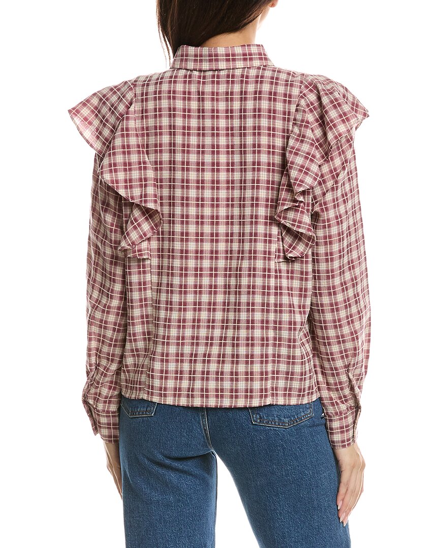 Lna Dru Ruffle Front Blouse