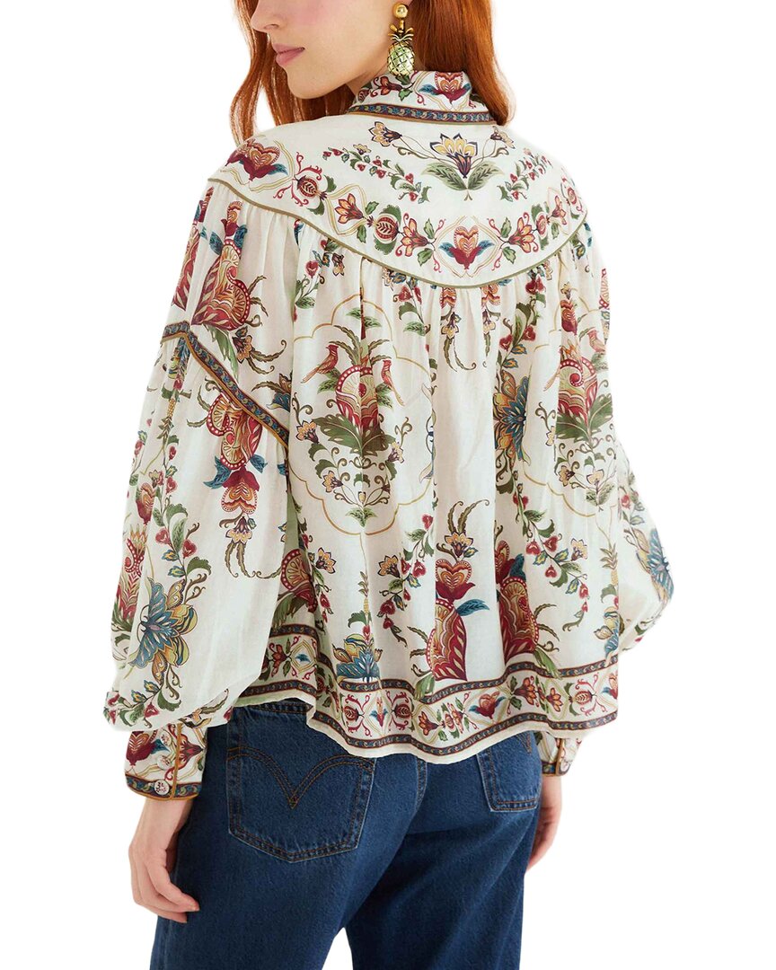 FARM Rio Farm Rio Majestic Hearts Cream Blouse