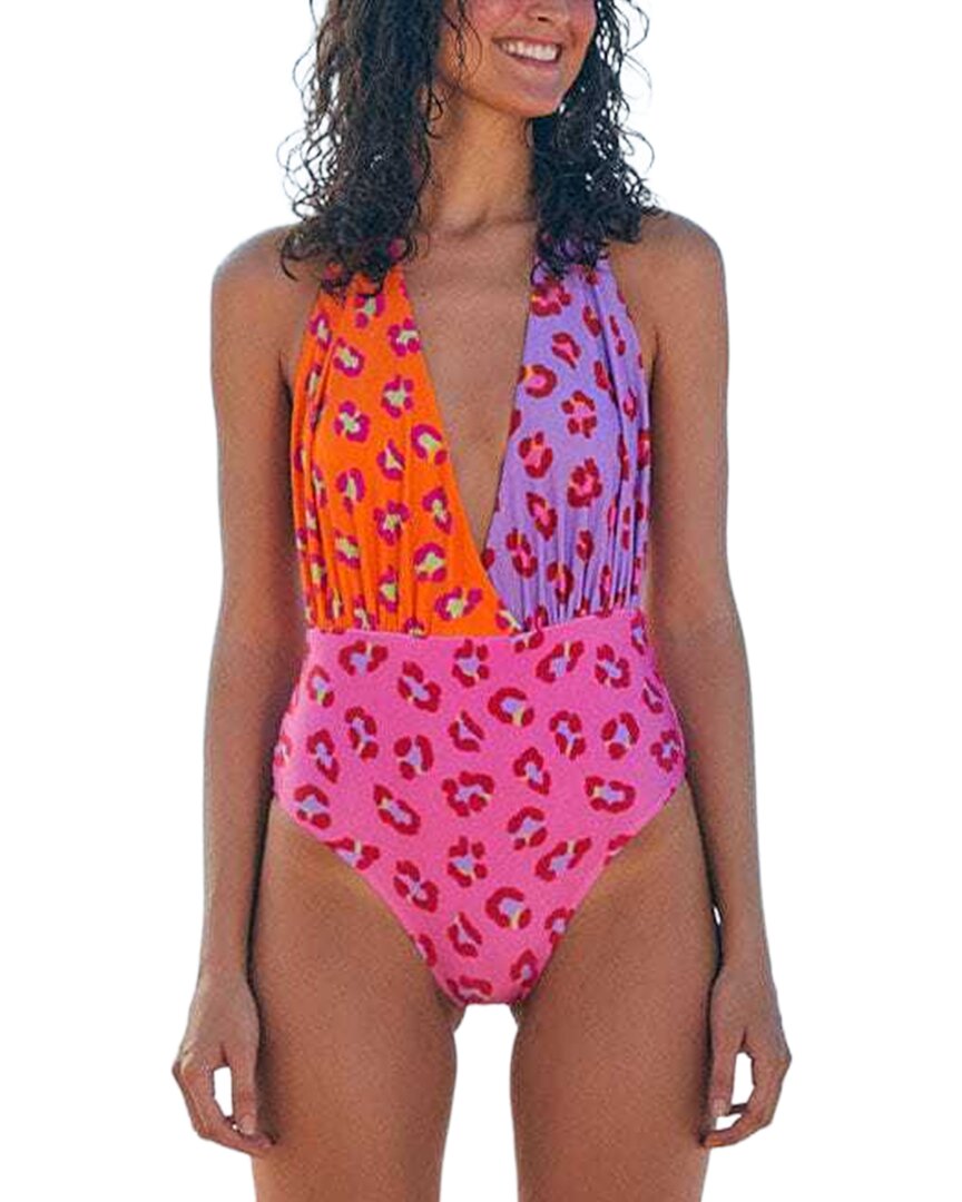 FARM Rio Farm Rio Maxi Leopard Patch Front One-Piece