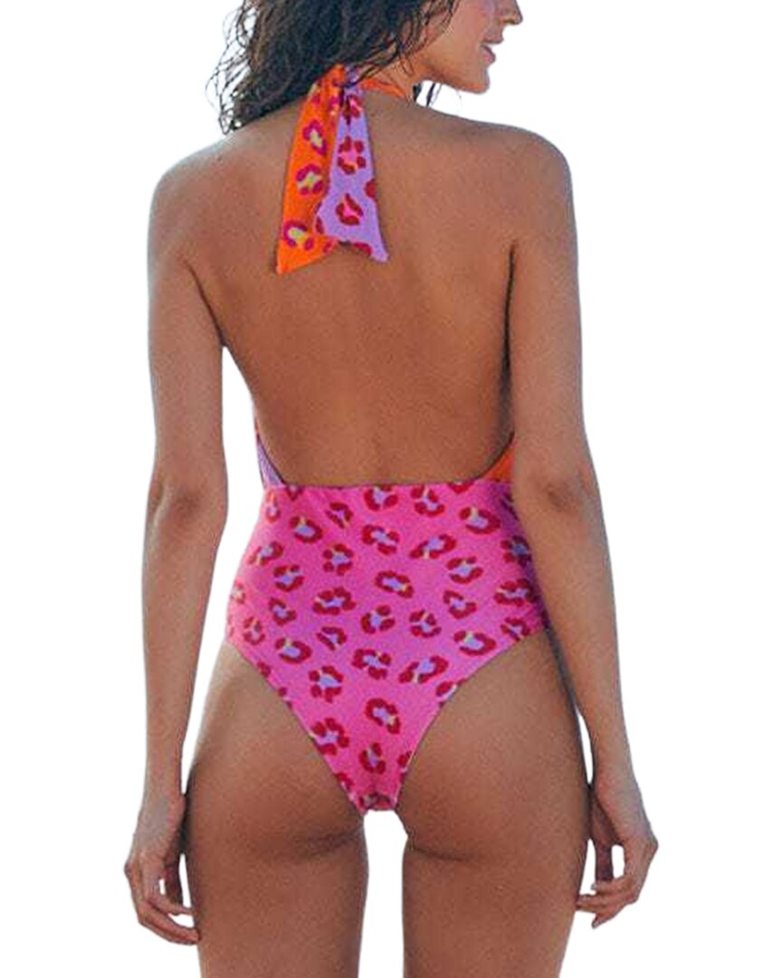 FARM Rio Farm Rio Maxi Leopard Patch Front One-Piece