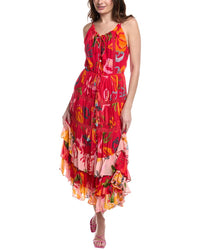 Farm Rio Lace-Trim Maxi Dress