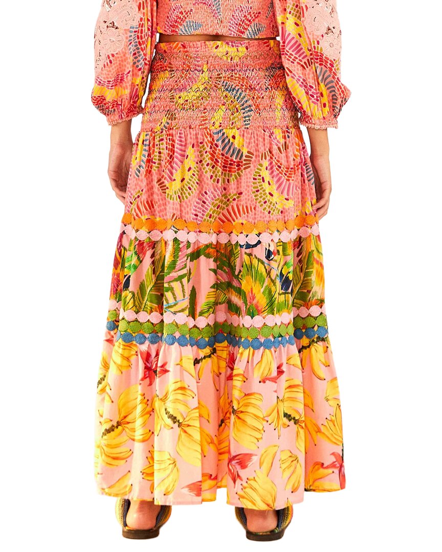 FARM Rio Farm Rio Mixed Pink Prints Midi Skirt