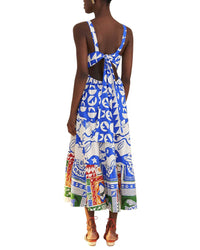 FARM Rio Farm Rio Mixed Pitta Colors Embroidered Top & Midi Skirt Set