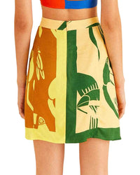 FARM Rio Farm Rio Mixed Rainbow Toucans Mini Skirt