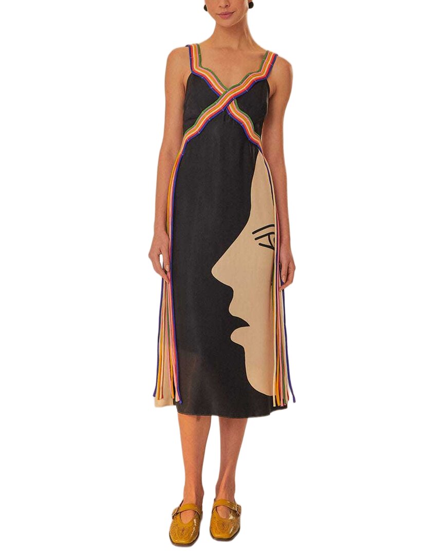 FARM Rio Farm Rio Multicolor Surreal Sleeveless Midi Dress