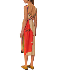 FARM Rio Farm Rio Multicolor Surreal Sleeveless Midi Dress