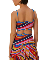 FARM Rio Farm Rio Multicolor Waves Crop Top