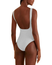 FARM Rio Farm Rio Off White Banana Matelassé One-Piece