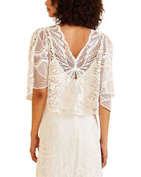 FARM Rio Farm Rio Off-White Butterfly Guipire Blouse