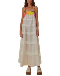 FARM Rio Farm Rio Off-White Fruits Richelieu Sleeveless Maxi Dress