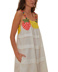 FARM Rio Farm Rio Off-White Fruits Richelieu Sleeveless Maxi Dress