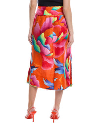 FARM Rio Farm Rio Ombre Chita Linen Midi Skirt