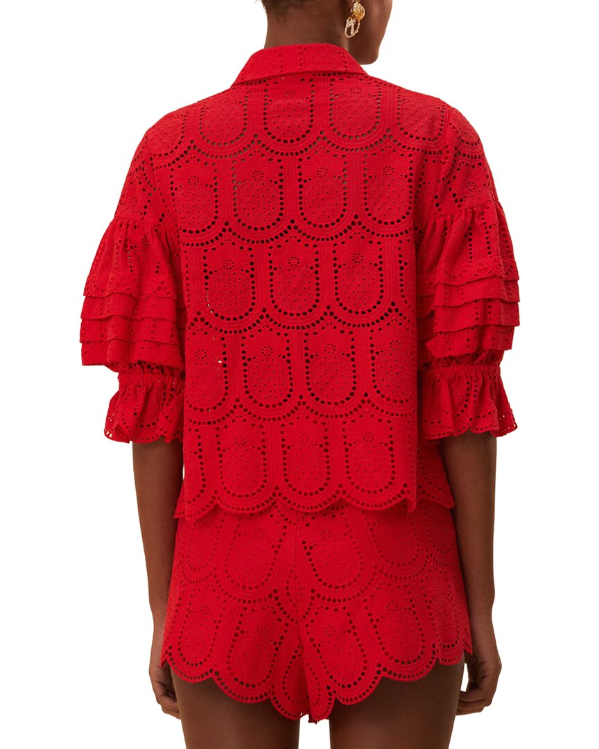 FARM Rio Farm Rio Pineapple Eyelet Blouse