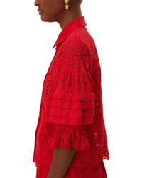 FARM Rio Farm Rio Pineapple Eyelet Blouse